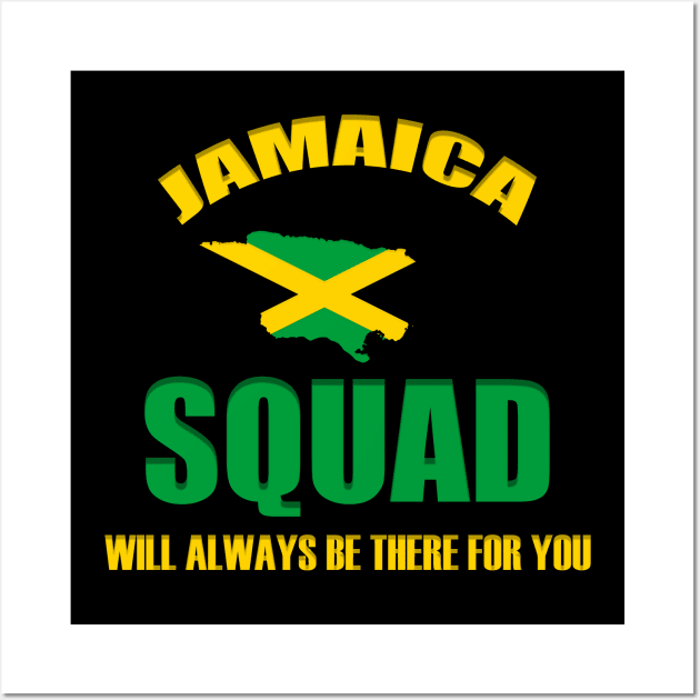 Jamaica Squad, Jamaican Flag Wall Art by alzo